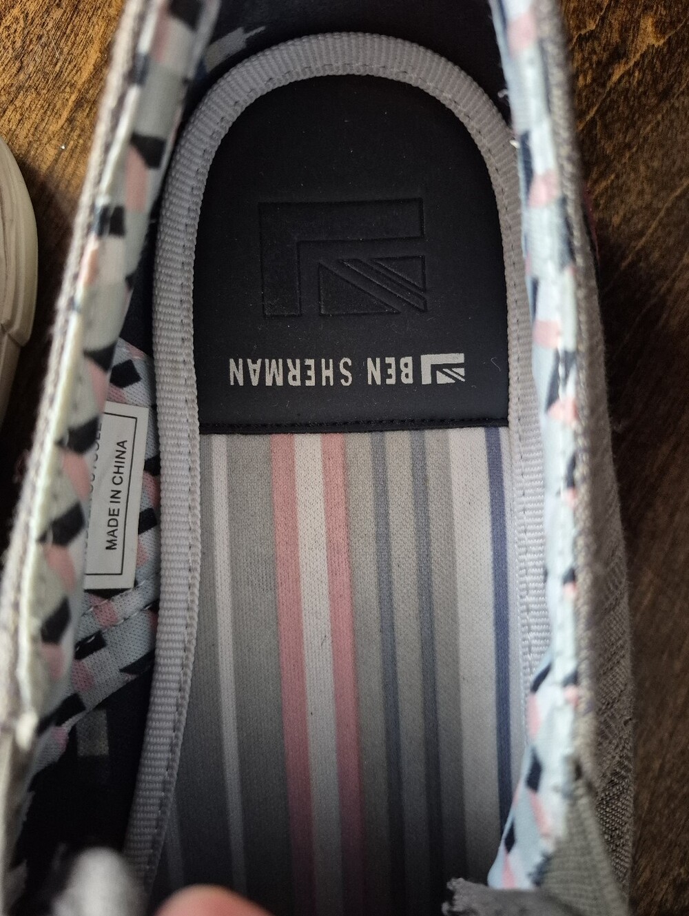 Ben Sherman Men's Light Gray Canvas Slip-On Loafers - Picture 4 of 6